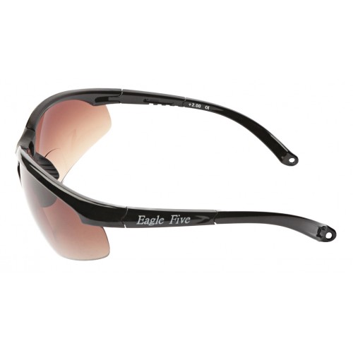 Radbrille mit Lesefunktion Lesestärke schwarz matt 